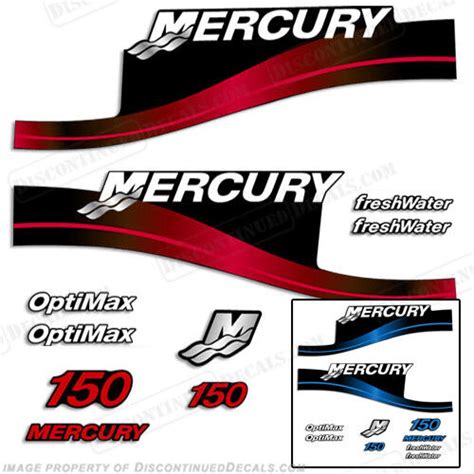 Fits Mercury 150hp Optimax Freshwater Series Outboard Decal Kit 1999