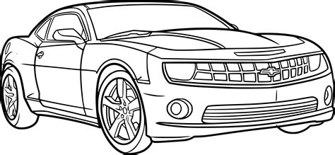 Coloriage Voiture Camaro Imprimer