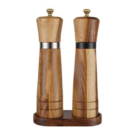 Salt And Pepper Grinder Set Wooden Salt And Pepper Mill Shaker Easy