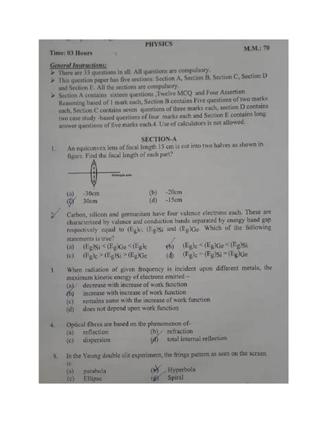 Sample Question Paper 1 | PDF