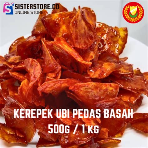 Kerepek Ubi Kayu Pedas Basah Tapioca Chips Sweet Spicy Murah 500g