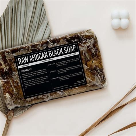 Raw Black Soap Etsy