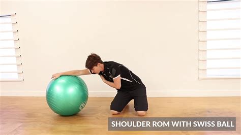 Shoulder Rom Exercise On Swiss Ball Improve Shoulder Mobility Youtube