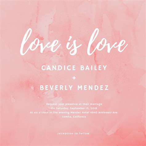 Free Same Sex Wedding Invitation Maker Canva