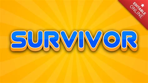 Survivor Efecto Mejor Precio Generador De Efectos De Texto