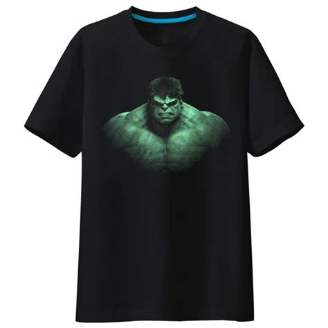 Summer The Hulk T Shirt Cool Print Men Short Sleeve T Shirt Superhero