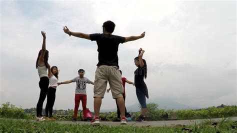 Group Of Amateur Teen Students Are Taught Dancing By Tutor At Lake Side Stock Footage Video Of