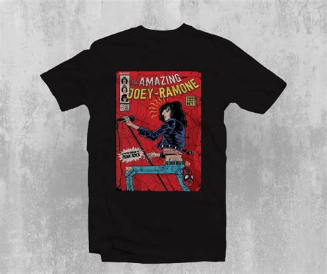 Tshirt Joey Ramone Spider Man The Ramones Comic Unisex Vintage Etsy