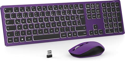 Kabellose Tastatur Maus Set 2 4G Wiederaufladbare Tastatur Und Maus