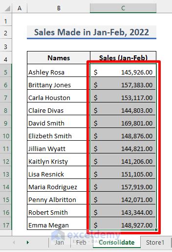 Merge Data In Excel From Multiple Worksheets Methods Exceldemy