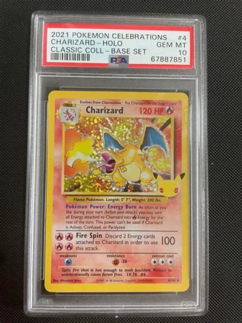 2021 POKEMON CHARIZARD 4 102 Holo Celebrations 25th Anniversary PSA 10