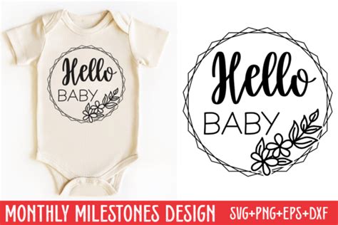 Baby Monthly Milestone Svg Hello Baby Graphic By Craftart Creative