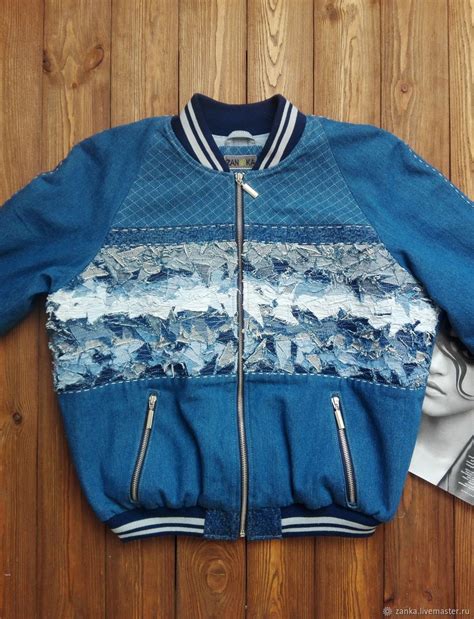 Бомбер джинсовы женский "Глубина" на утеплителе в интернет-магазине на ...