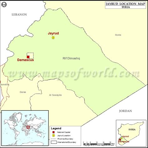 Where Is Jayrud Location Of Jayrud In Syria Map