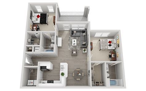 2x2 Upgraded Floor Plans Campus Edge Apartments