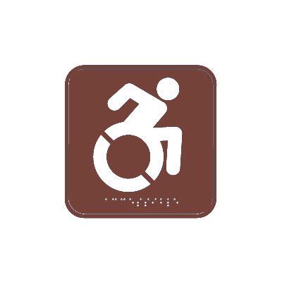 Dynamic Accessibility Symbol - ADA Braille Tactile Signs | Emedco