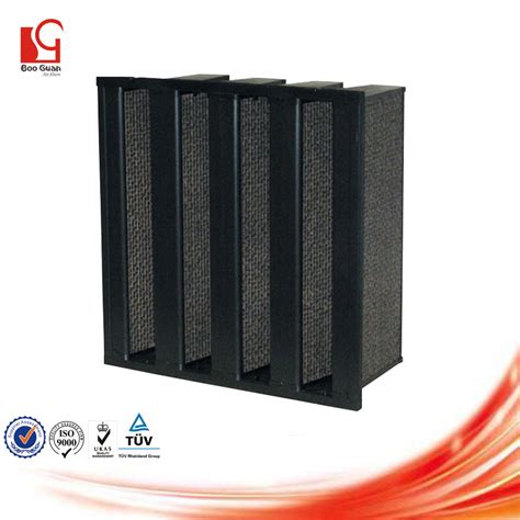 Chemical Carbon Plastic Frames Activated Carbon V Bank Filter Plastic