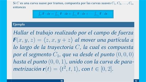 Aplicación De Las Integrales De Línea De Campos Vectoriales Ejemplo 13