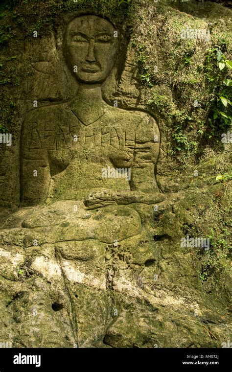 Stone Carving In The Ys Falls Gardens In St Elizabeth Parish Jamaica