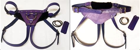 Leather Strap On Harness W Interchangeable O Rings To Fit Almost All