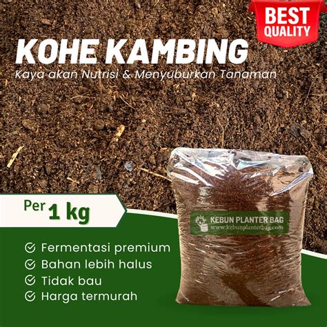 Jual Kohe Kambing Halus Kg Npk Kotoran Pupuk Kandang Siap Pakai