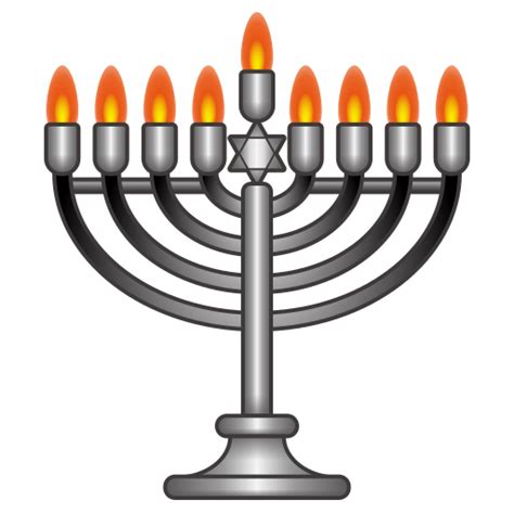 Hanukkah Menorah Emoji Candle Holder For Hanukkah 512x512