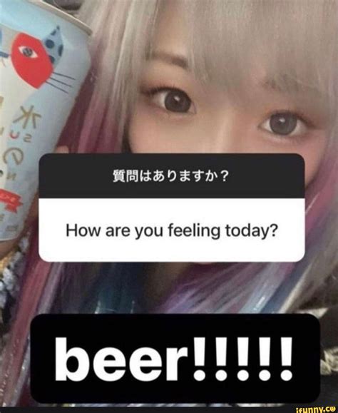 How Are You Feeling Today Beer Ifunny