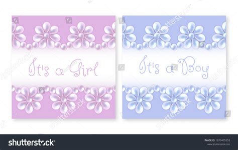 Vector Baby Announcement Card Design Pearl Stock Vector (Royalty Free ...