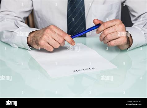 Cropped View of Person Completing Application Form Stock Photo - Alamy 