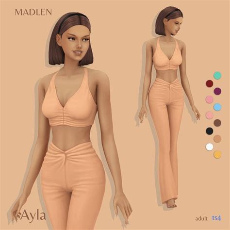 Ayla Outfit Madlen On Patreon Sims Dresses Sims Sims Mods