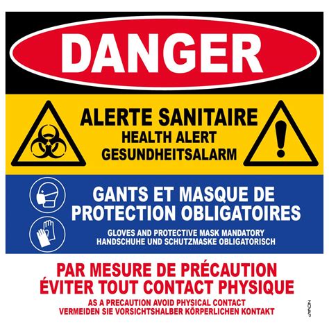 Panneau Rigide X Mm Danger Alerte Sanitaire Multi Messages Novap