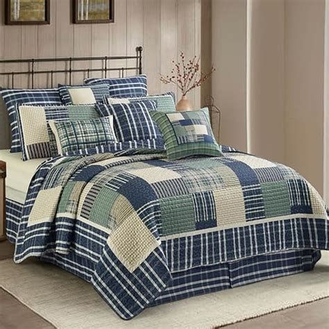 Amazon Virah Bella 3 Piece King Lodge Quilt Bedding Set Rustic