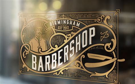 Vintage Barber Shop Logo Template #103960 - TemplateMonster