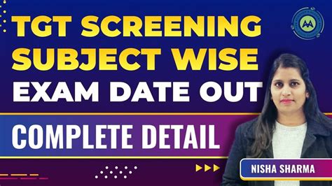 Hssc Tgt Screening Subject Wise Exam Date Out Detail Post By Nisha