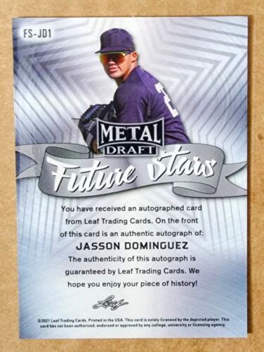 2021 Leaf Metal Draft Future Stars Silver Wave FS JD1 Jasson