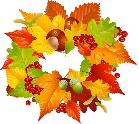 Fall Leaves Wreath Fall Arts And Crafts Wreath Clip Art Fall Clip Art