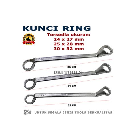 Jual Kunci Double Dobel Ring Offset Spanner 24x27mm 25x28mm 30x32mm