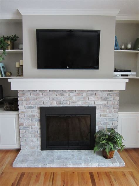 How To Whitewash A Fireplace Brick Fireplace Makeover Brick