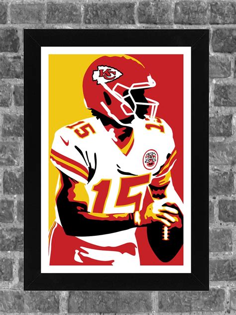 Kansas City Chiefs Patrick Mahomes Portrait Sports 11x17 | Etsy