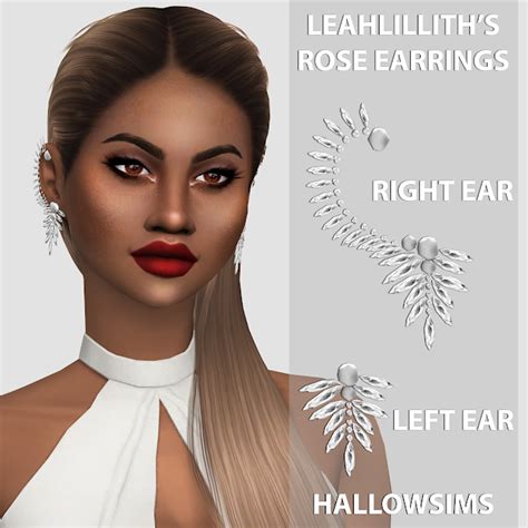 Ear Cuff Piercing Earrings The Sims 4 P1 Sims4 Clove Share Asia