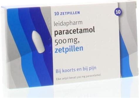 Leidapharm Paracetamol 500mg 1 X 10 Zetpillen Bol