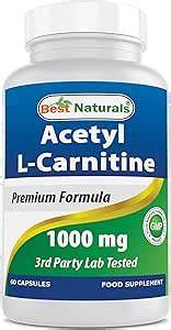 Amazon Best Naturals C Psula De Acetil L Carnitina De Mg