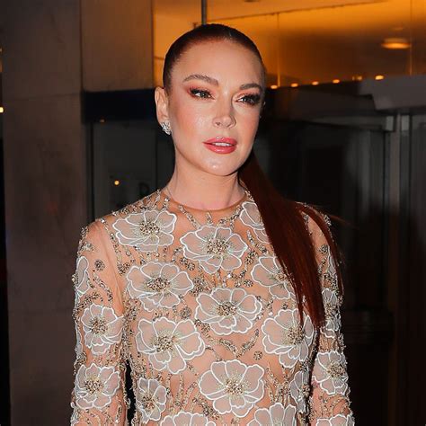 Lindsay Lohan S Embellished Naked Dress Signals A New Style Era