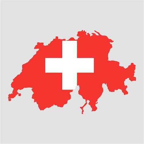 Premium Vector Switzerland Map And Flag