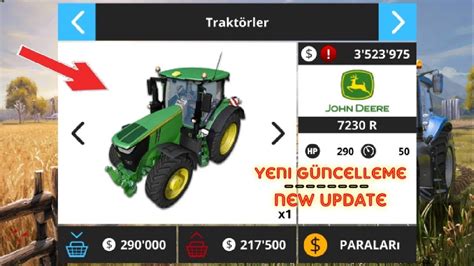 Fs16 oyuna yeni traktör geldi John Deere 7230 R Fs16 oyuna yeni