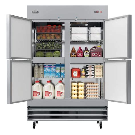 Koolmore 54 In Half Door Reach In Commercial Refrigerator In Stainless