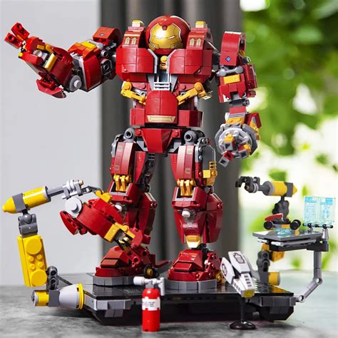 Compatible Legos 76105 Iron Man MK43 brickheadz SuperHeroes Marvel ...