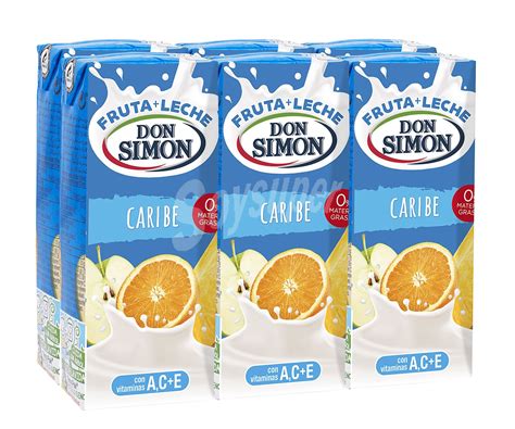 Don Simón Zumo De Fruta Y Leche Don Simón Caribe Pack De 6 Briks De 20 Cl