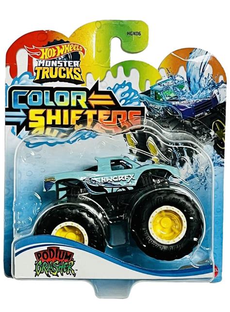 Hot Wheels Monster Trucks Color Shifters Podium Grasher Hgx