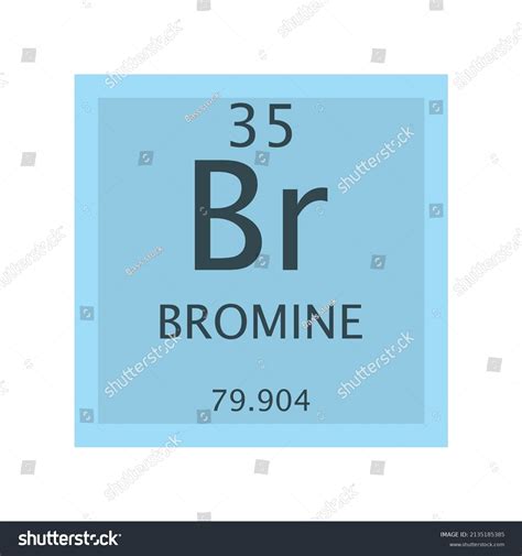 Br Bromine Halogen Chemical Element Periodic Stock Vector Royalty Free